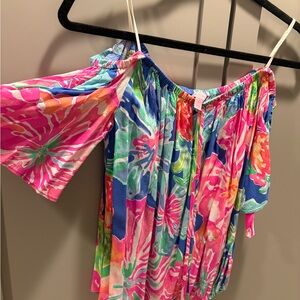 Lilly Pulitzer Colorful Off-Shoulder Blouse